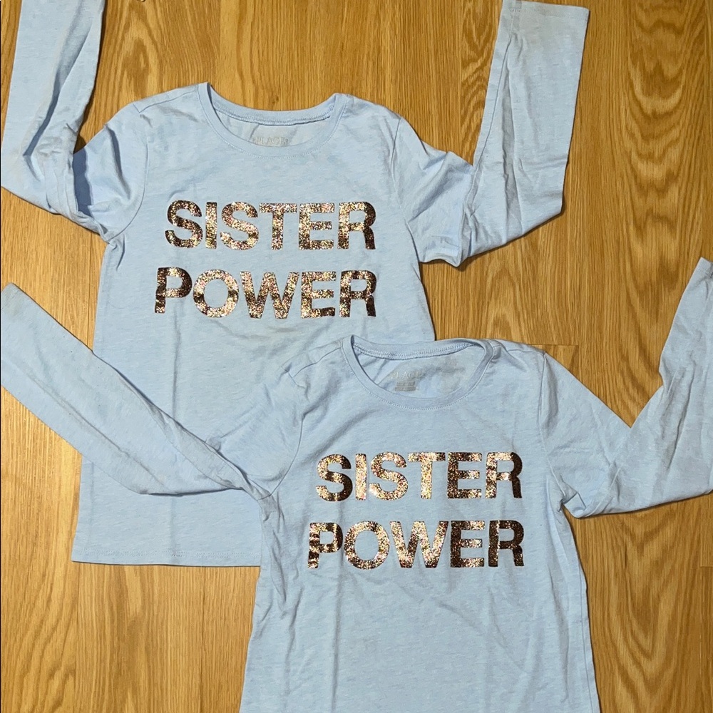 The Children's Place 'Sister Power' Long Sleeve Tee- 2 available, size M 7/8